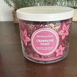 Bath & Body Works Champagne Toast Candle - Pink Floral